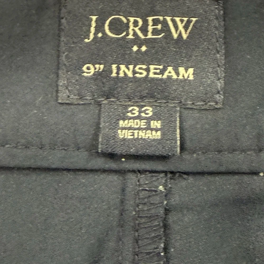J Crew Men 33 Navy Shorts 9 in Stretch Performance Chino Golf Casual Travel